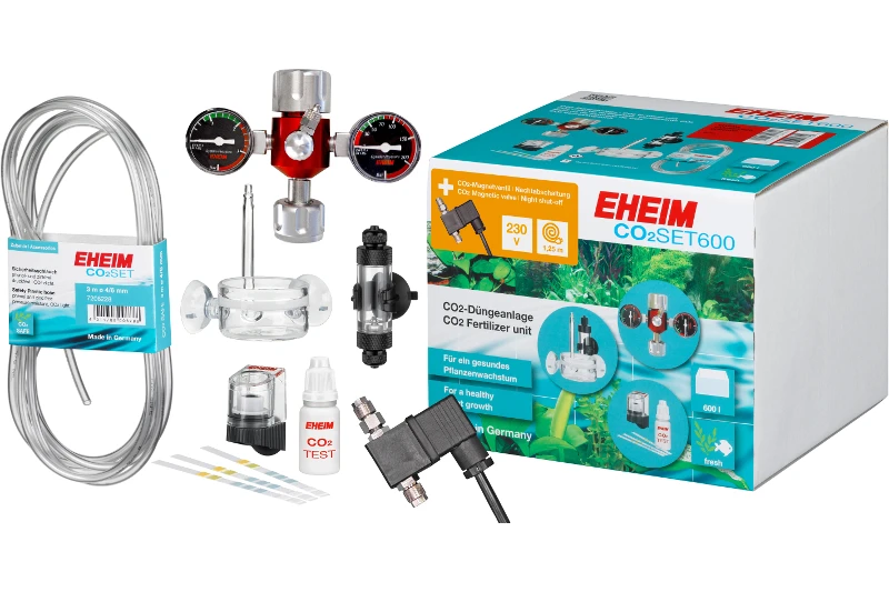 EHEIM CO²-SET600, Mehrwegsystem, Ohne Flasche, Mit Magnetventil 230 Volt Wechselstrom 1 EHEIM CO²-SET600, Mehrwegsystem, Ohne Flasche, Mit Magnetventil 230 Volt Wechselstrom