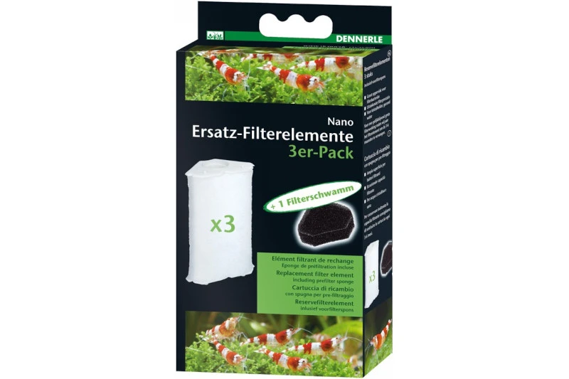 Dennerle Nano Clean Ersatz-Filterelement Für Eckfilter, 3er-Pack 1 Dennerle Nano Clean Ersatz-Filterelement Für Eckfilter, 3er-Pack