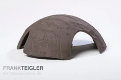 Aquariumkeramik Axolotl Iglu Ø 25 Cm Schwarz