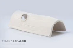 Aquariumkeramik Axolotl Tunnel Mit Fenster 23-25 Cm Weiss